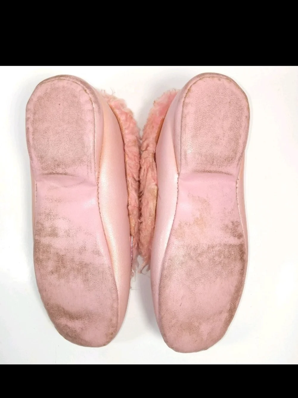 1960s Poll Parrot Pink Plush Faux-Fur Slip-On Kids Slippers Pink